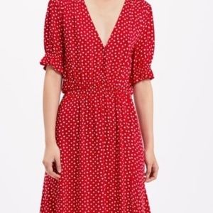 Zara Red Polka Dot Dress